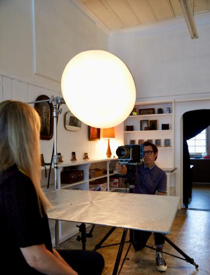 Adrian Cook at work in his photography studio