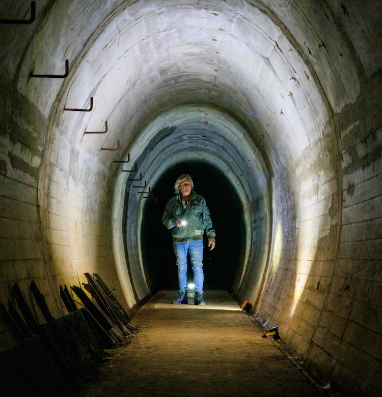 The underground tunnels at Stony Batter on Waiheke Island.