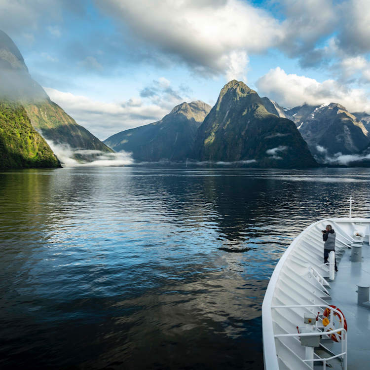 Visiting Milford Sound by ship is a magical experience. 