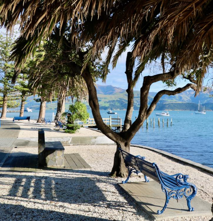 Harbourside in charming Akaroa. 