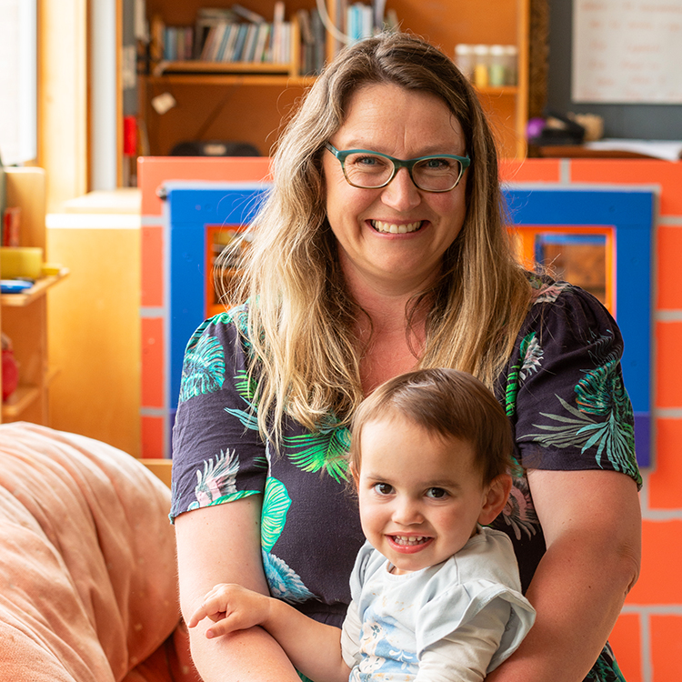 Cara Moffat and daughter Maisie at Blueskin Playcentre.