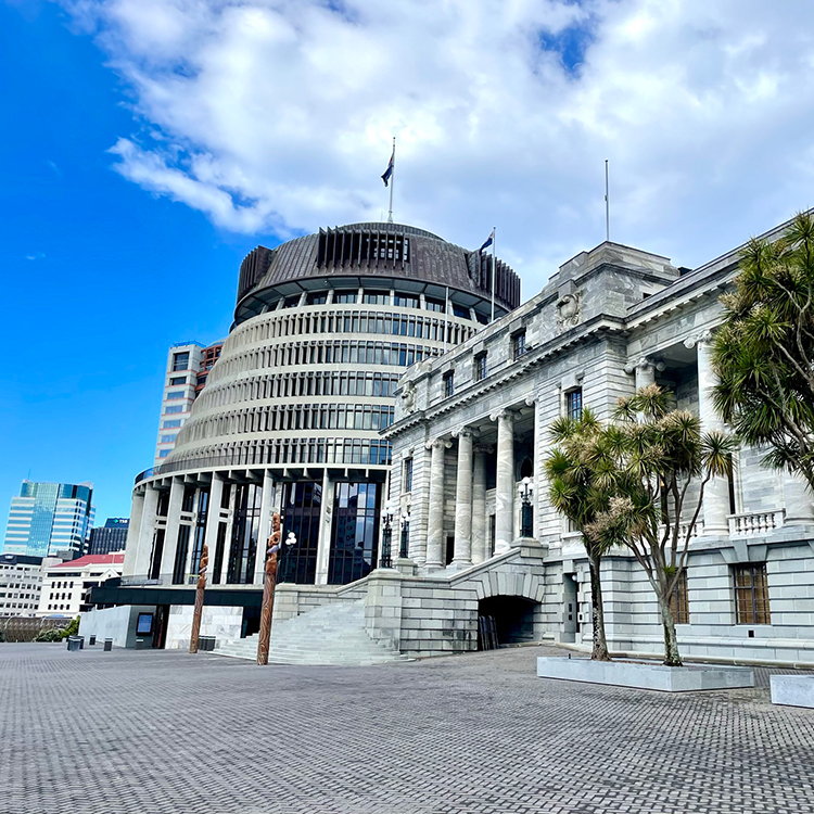 The Beehive is the most famous building in Aotearoa.
