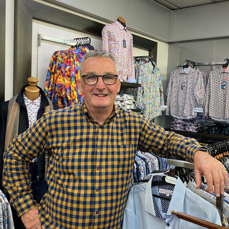 Mike Lawton, owner of McAndrews Menswear in Ōtaki.