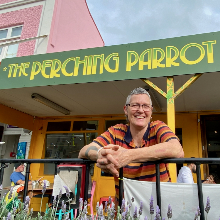 Nicole Duke, owner of The Perching Parrot cafe in Paekākāriki.