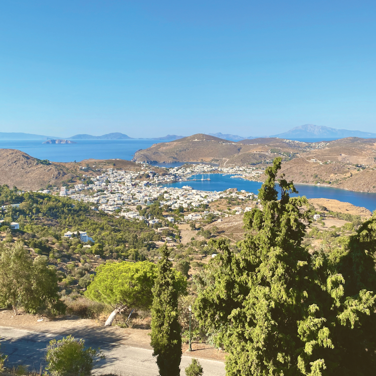 The view down to the harbour at Patmos.
