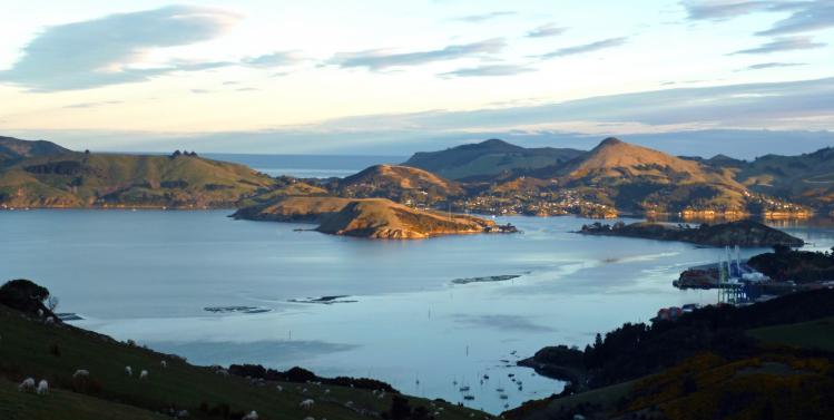 The view of Port Chalmers from Blueskin Road