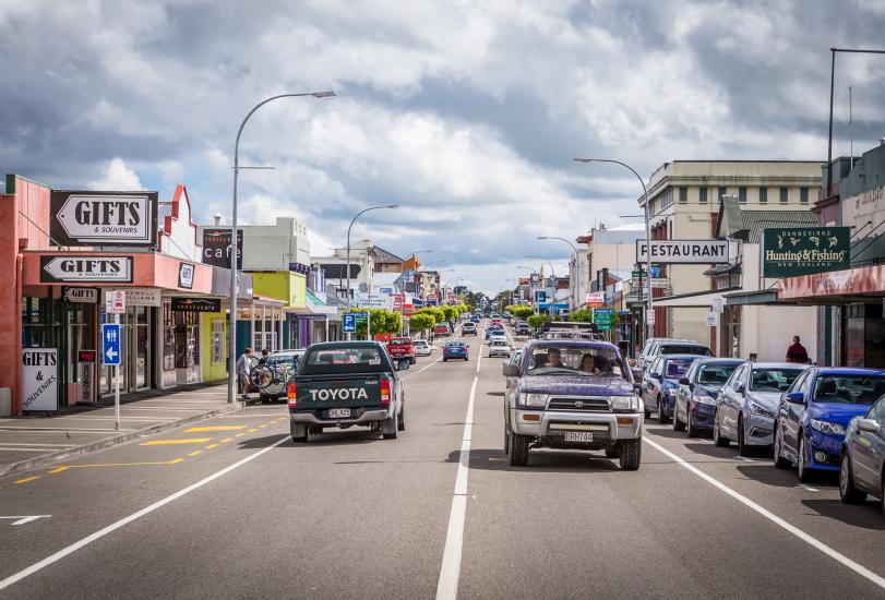 Looking down the main-street of Dannevirke.