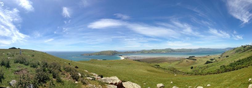 The view from Highcliff Road, Otago Peninsula