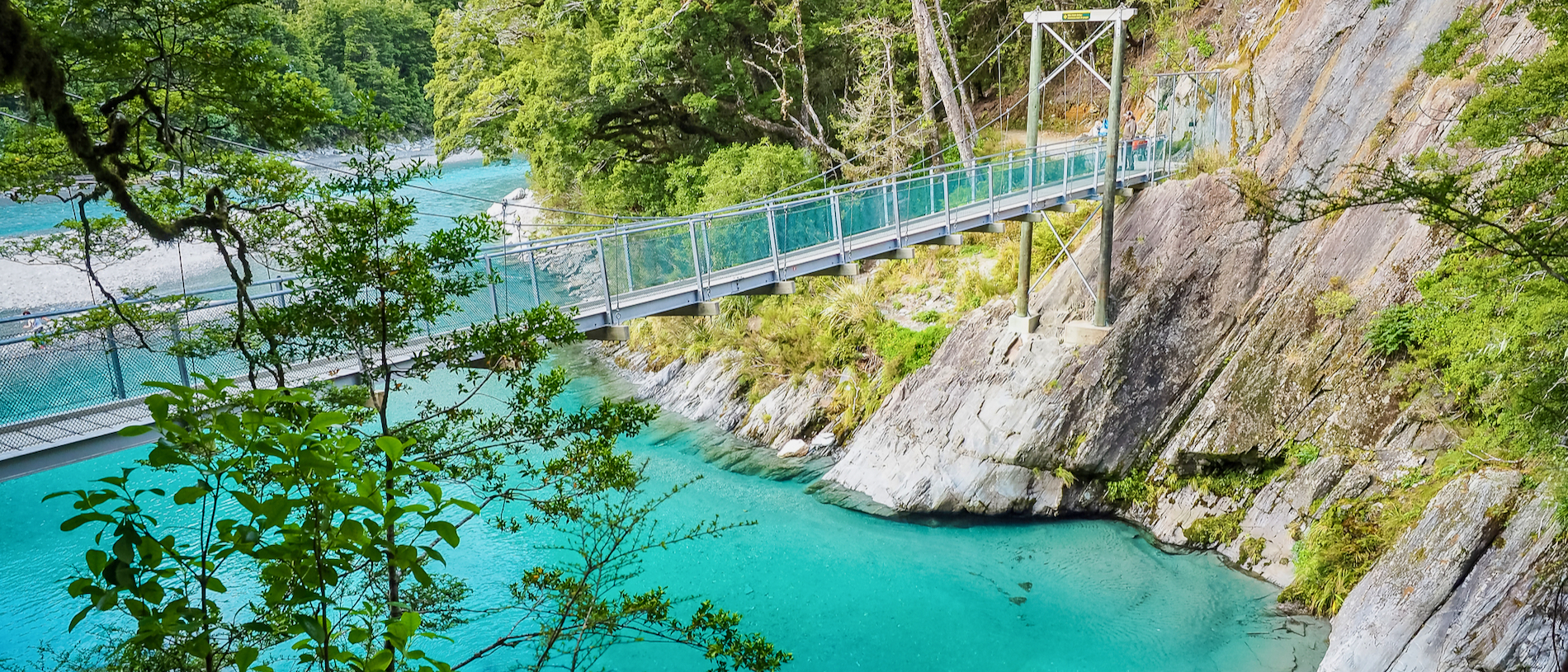 The Blue Pools of Haast Pass